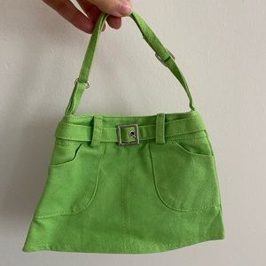 Y2k Neon mini skirt purse
